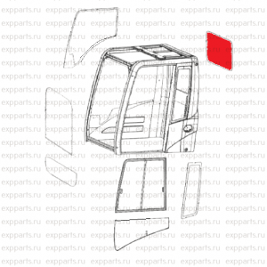 Стекло заднее 1674142 Caterpillar С Серия