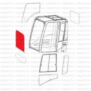 Стекло лобовое верхнее 2469987 Caterpillar D Серия