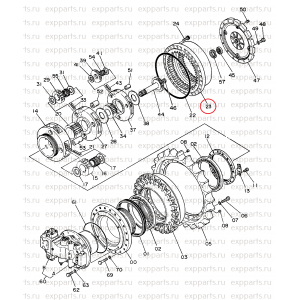 Корпус Редуктора Хода 1011130 Hitachi EX400