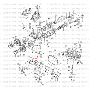 2052073 Распределительная Плита (Левая) Гидронасоса Hitachi ( HPV118 )