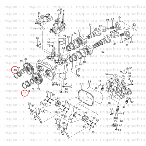 4116290 Кольцо Стопорное Гидронасоса Hitachi ( HPV118 )