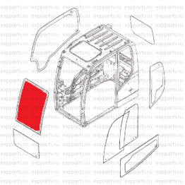 Стекло лобовое верхнее 4448306 Hitachi ZX-1