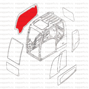 Стекло боковое правое 4448312 Hitachi ZX-1