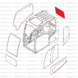 Стекло заднее 4448314 Hitachi ZX-1