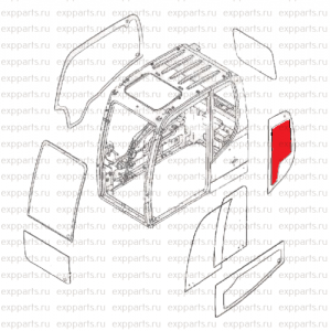 Стекло боковое левое 4602567 Hitachi ZX-1