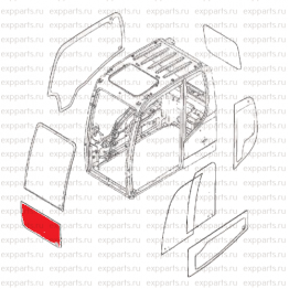 Стекло лобовое нижнее 4651654 Hitachi ZX-3