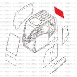 Стекло заднее 4651656 Hitachi ZX-3