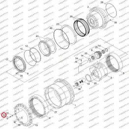 Болт Xkah-00430 Hyundai R250-7