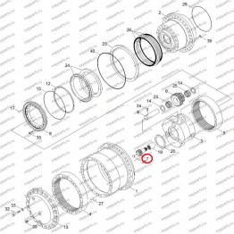 Вал-Шестерня Редуктора Хода Xkah-00445 Hyundai R250-7