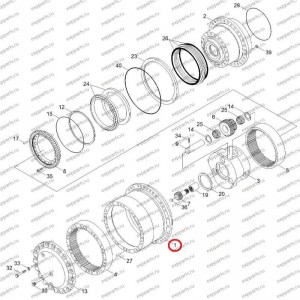 Ступица Xkah-00902 Hyundai R250-7