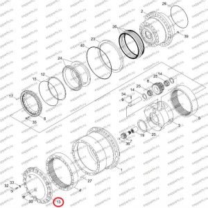 Крышка Редуктора Хода Xkah-00915 Hyundai R250-7