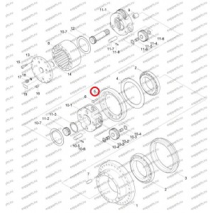 Гайка Стопорная Редуктора Хода Xkaq-00221 Hyundai R210-7