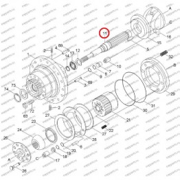 Вал Гидромотора Хода Xkay-00207 Hyundai R305-7,R320-7