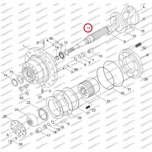 Вал Гидромотора Хода Xkay-00207 Hyundai R305-7,R320-7