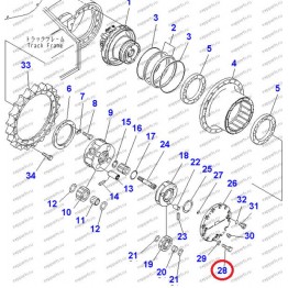 Болт Крышки Редуктора Хода 01010-61230 Komatsu Pc200-7