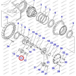 Подшипник Игольчатый 207-27-63210 Komatsu Pc300-7, Pc300-8