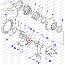 Вал Сателита 207-27-63230 Komatsu Pc300-7, Pc300-8