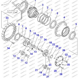 Сателлит, Шестерня Планетарная 207-27-71121 Komatsu Pc300Lc-7, Pc300Lc-8