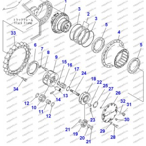 Сателлит, Шестерня Планетарная 207-27-71121 Komatsu Pc300Lc-7, Pc300Lc-8