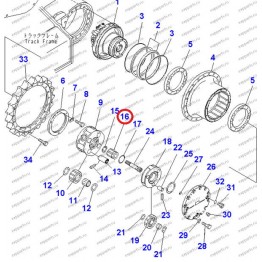 Шестерня Солнечная 207-27-71130 Komatsu Pc300-7, Pc300-8