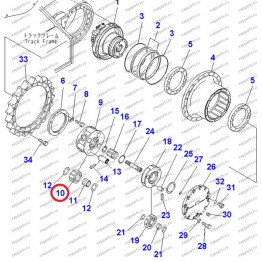 Сателлит, Шестерня Планетарная 207-27-71140 Komatsu Pc300-7, Pc300-8