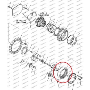 Венец Зубчатый (Корпус Редуктора Хода) 207-27-71151 Komatsu Pc300-7, Pc300-8