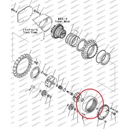 Венец Зубчатый (Корпус Редуктора Хода) 207-27-71152 Komatsu Pc300-7, Pc300-8