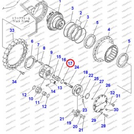 Шайба Упорная 207-27-71250 Komatsu Pc300-7, Pc300-8