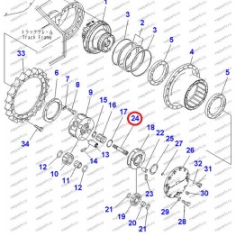 Вал Редуктора Хода 207-27-71352 Komatsu Pc300-7, Pc300-8