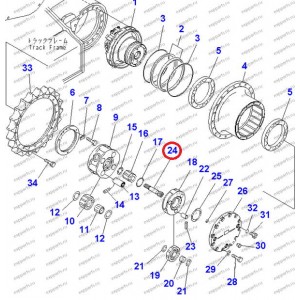 Вал Редуктора Хода 207-27-71352 Komatsu Pc300-7, Pc300-8