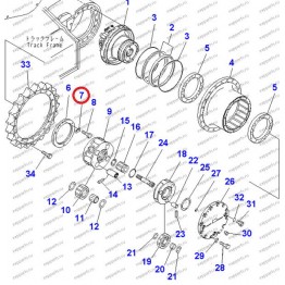 Стопорная Пластина (Замок Гайки) 207-27-71370 Komatsu Pc300-7, Pc300-8