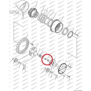 Вал Редуктора Хода 208-27-71111 Komatsu Pc400-7, Pc400-8