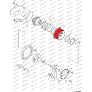 Корпус Редуктора Хода 208-27-71150 Komatsu Pc400-7