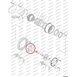 Блок Сателлитов, Водило Редуктора Хода 208-27-71170 Komatsu Pc400-7