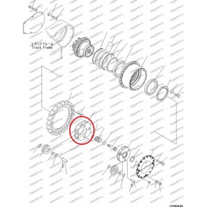 Блок Сателлитов, Водило Редуктора Хода 208-27-71170 Komatsu Pc400-7