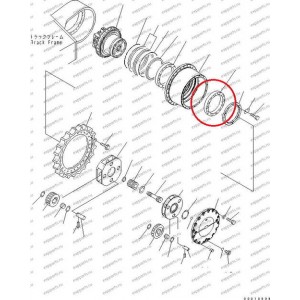 Подшипник Редуктора Хода 208-27-71210 Komatsu Pc400-7, Pc400-8