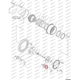 Подшипник Сателита 208-27-71220 Komatsu Pc400-7