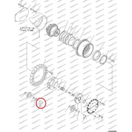 Вал Сателита 208-27-71250 Komatsu Pc400-7