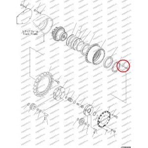 Гайка Бортового Редуктора 208-27-71270 Komatsu Pc400-7