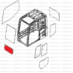 Стекло лобовое нижнее 20Y‐54‐36113 Komatsu PC-6