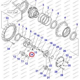 Палец Стопорный 20Y-26-21330 Komatsu Pc300-7, Pc300-8