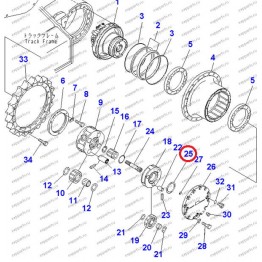 Шайба Упорная 20Y-27-11250 Komatsu Pc300-7, Pc300-8, Pc400-7