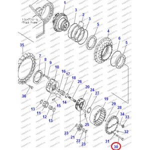 Болт Крышки Редуктора Хода 20Y-27-13281 Komatsu Pc200Lc-7, Pc210Lc-7, Pc220Lc-7, Pc240Lc-7