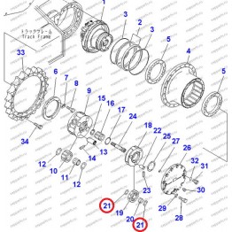 Шайба Упорная 20Y-27-21240 Komatsu Pc200-7, Pc200-8, Pc300-7, Pc300-8