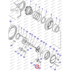 Подшипник 20Y-27-21260 Komatsu Pc200, Pc300, Pc400