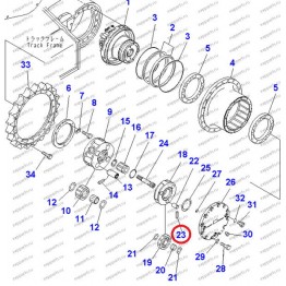 Палец Стопорный 20Y-27-21280 Komatsu Pc200-7, Pc220-7, Pc300-7, Pc400-7