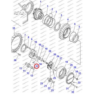 Палец Стопорный 20Y-27-21290 Komatsu Pc200-7, Pc220-7, Pc220-8, Pc400-7