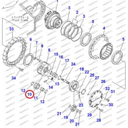 Сателлит, Шестерня Планетарная 20Y-27-22140 Komatsu Pc200-7