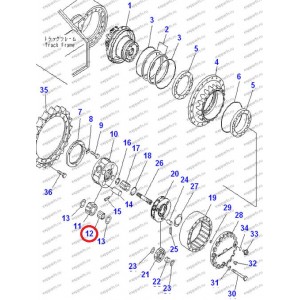 Подшипник Игольчатый 20Y-27-22220 Komatsu Pc200-7, Pc220-7