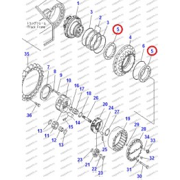 Подшипник Редуктора Хода 20Y-27-22230 Komatsu Pc220-7